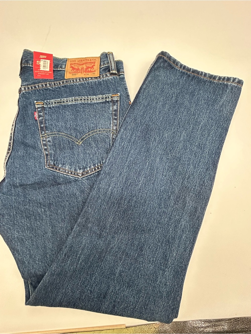 Levi's Men's Classic 505 Straight Leg Jeans - Blue 36x32